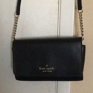 Cross body authentic Kate spade black purse with built in wallet
